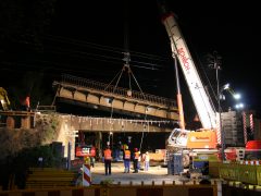 Neubau von Eisenbahnbrücken in Hannover – Aushub der alten Brücken